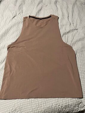 Lululemon Men’s Sleeveless Tank Top Large Tan Athletic Training Shirt